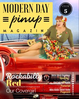 Modern Day Pin Up Magazine Miss Rockabilly Red Glitter Glam Studios