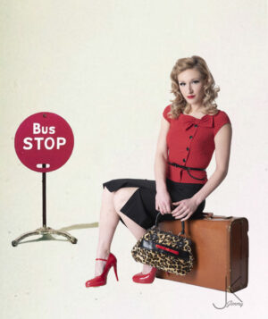 Remake of the PR photos of Marilyn Monroe in the movie Bus Stop from 1956